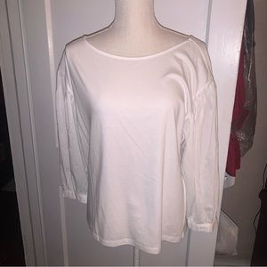 Womens Banana Republic white shirt full sleeves size xs never worn runs big
